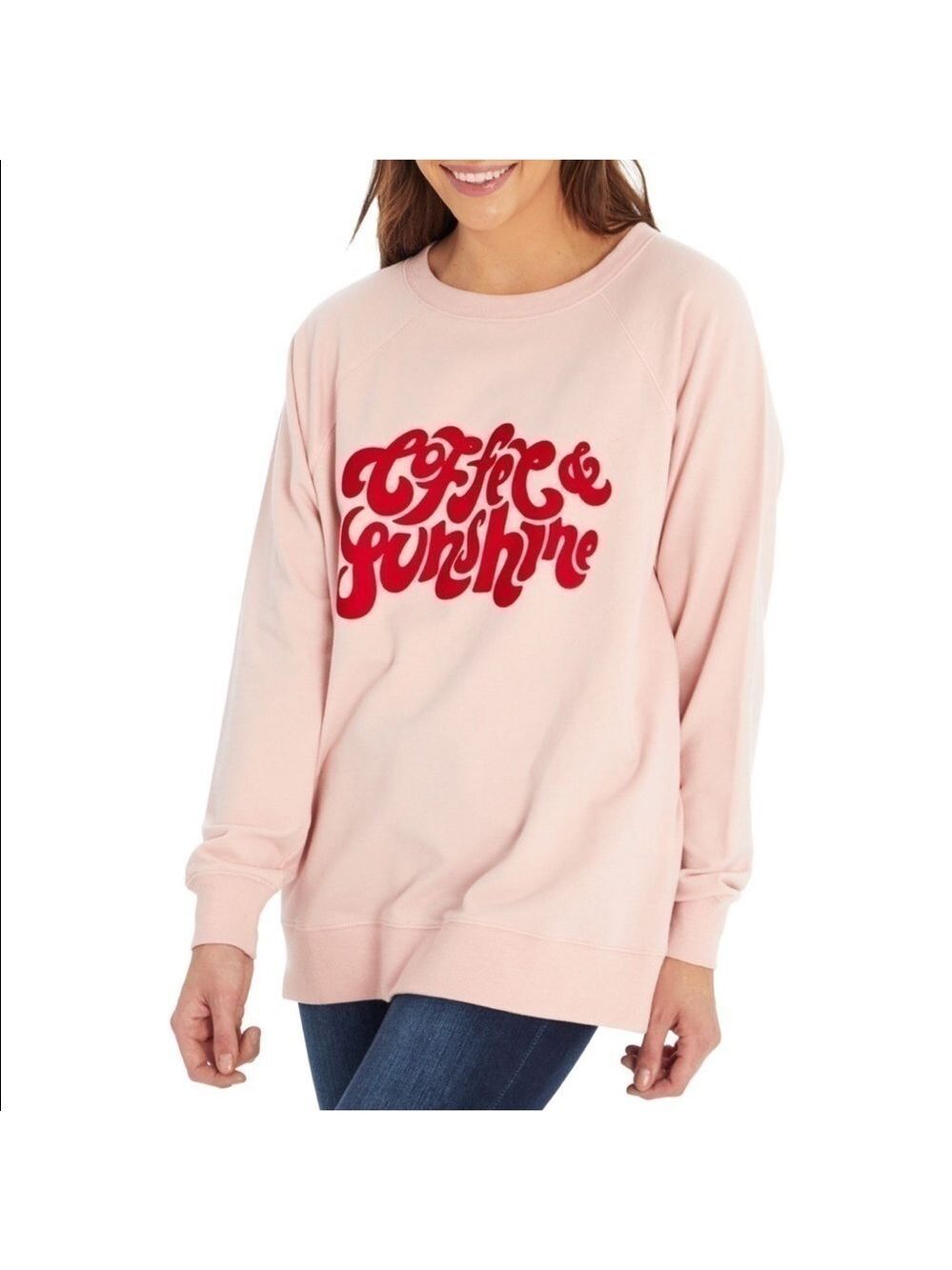 WILDFOX Coffee & Sunshine oversized beachy statement sweatshirt jumper size S